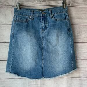 Route 66 Original Clothing Co Girls Denim Jean Skirt Studded Panel Back Size 8